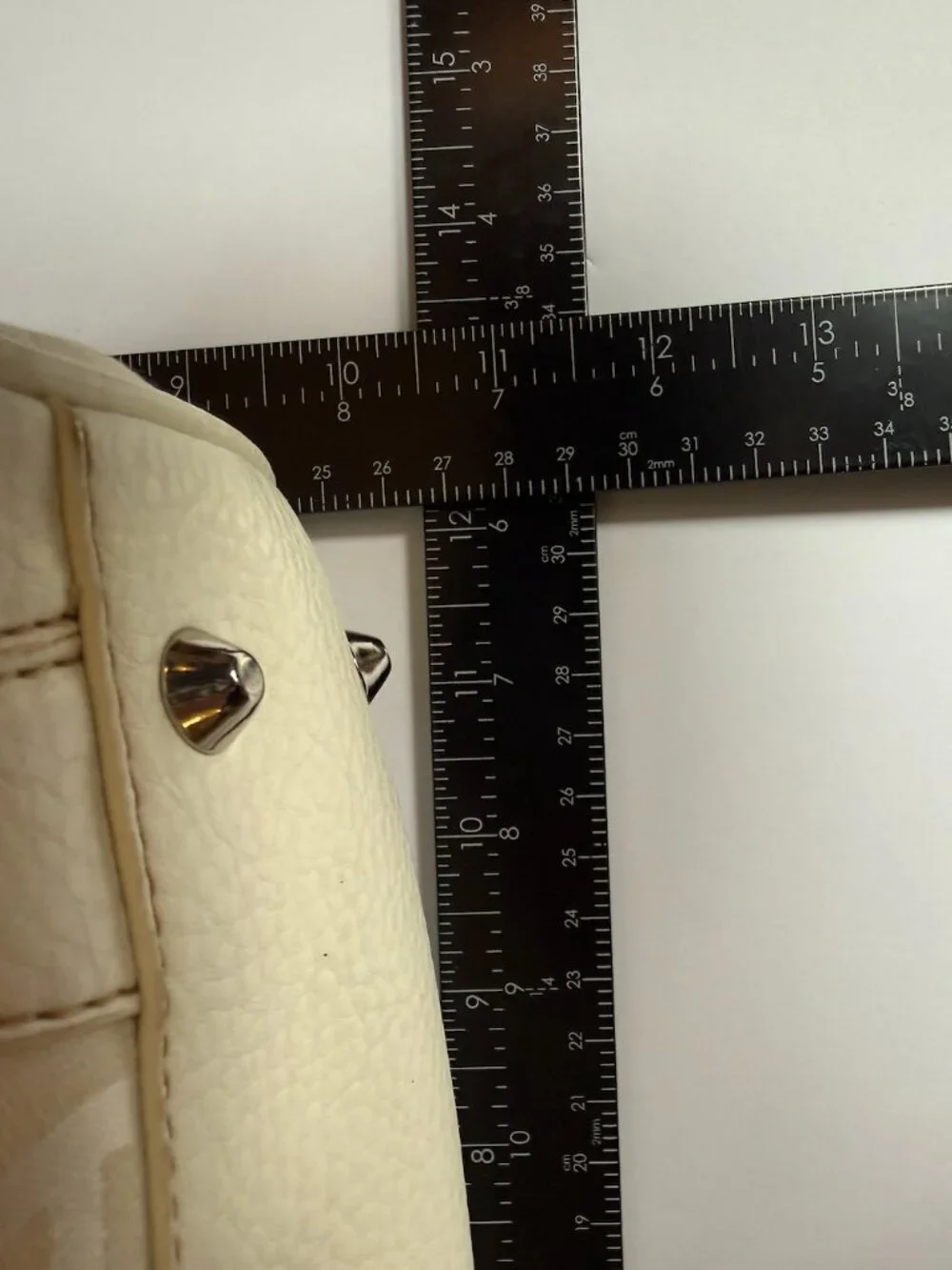 Aigner Monogram Cream Satchel